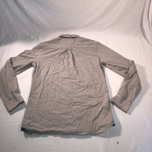 Men’s Vans Striped Long Sleeve Casual Button Up Shirt Size Small Gray - Picture 7 of 7